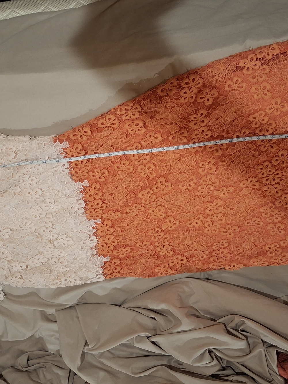 julia jordan Cream and Coral Lace Sheath Dress - Picture 10 of 16